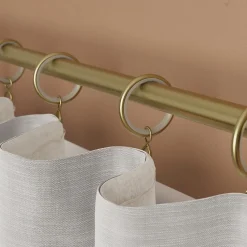 GoodHome 10 anneaux silencieux et crochets pour tringle à rideau métal doré Ø25/28 mm, Elasa* Tringle À Rideau À Composer