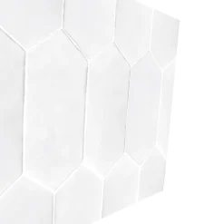 Dada Art 8 carreaux adhésifs décoratifs Vinyl Way 3D effet céramique blanc L.20 x L.20 cm x ep.1,3 mm