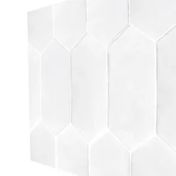 Dada Art 8 carreaux adhésifs décoratifs Vinyl Way 3D effet céramique blanc L.20 x L.20 cm x ep.1,3 mm
