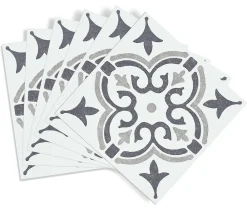 D-C-Fix 6 dalles adhésive murales Wall Tiles Jamila effet carreaux de ciment beige, gris, blanc L.15 x l.15cm* Sticker Et Adhésif Décoratif
