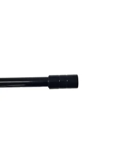 Outlet Sojam 1 KIT EXTENSIBLE COMPOSÉ DE 2 SUPPORTS AVEC VISSERIE ET 2 EMBOUTS CYLINDRE - 120 A  210 CM - DIAMETRE 19 - NOIR BRILLANT