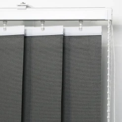 Madeco 5 lamelles verticales orientables 89mm pour store californien gris chiné sans chaînette H.260cm, Screen* Store Californien