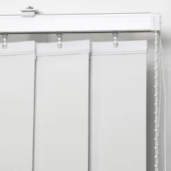 Madeco 5 lamelles verticales orientables 89mm pour store californien blanc sans chaînette H.260cm* Store Californien