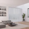 Madeco 5 lamelles verticales orientables 89mm pour store californien gris chiné sans chaînette H.260cm,* Store Californien