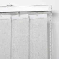 Madeco 5 lamelles verticales orientables 89mm pour store californien gris chiné sans chaînette H.260cm,* Store Californien