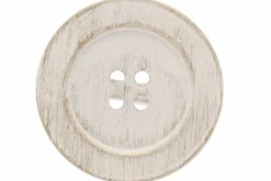 Discount Ateliers 28 2 PINCES BOUTON - BLANC PATINE OR
