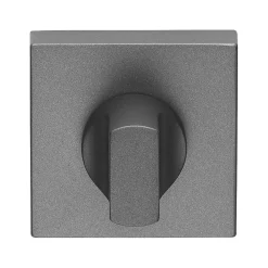 Sale Hardwarexchange 2 poignées rosace carrée A CLIPSER, rosace condamnation, finition gris anthracite garantie 5 ans, pour porte des WC.
