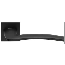 Sale Hardwarexchange 2 poignées rosace carrée A CLIPSER, finition noir garantie 5 ans, pour porte intérieure sans clé.