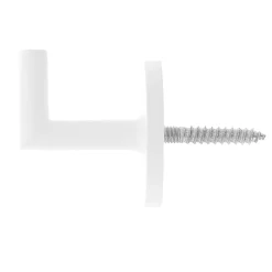 Mobois 2 porte embrasses rideau métal blanc mat L.33,5mm