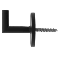 Mobois 2 porte embrasses rideau métal noir mat L.33,5mm* Embrasse À Rideaux