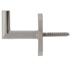 Mobois 2 porte embrasses rideau métal gris chromé mat L.33,5mm* Embrasse À Rideaux