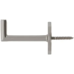 Mobois 2 porte embrasses rideau métal gris chromé mat L.53,5mm* Embrasse À Rideaux