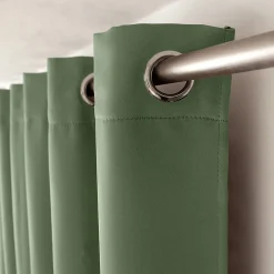 Cmadeco 2 rideaux occultant à œillets, vert argile, 140x240cm, 100% polyester, collection Réglisse,* Rideau|Rideau Occultant