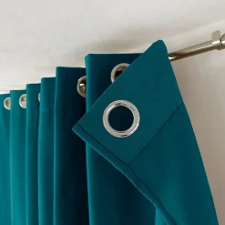 Cmadeco 2 rideaux thermique à œillets, bleu canard, 135x240cm, doublure polaire, collection Nordica,* Rideau Thermique