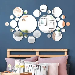 Ambiance Sticker 26 stickers miroirs ronds - Autocollants stickers adhésifs effet miroir* Sticker Et Adhésif Décoratif
