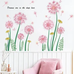 Deko 2 stickers muraux fleurs, stickers muraux fleurs salon, stickers muraux pissenlit* Sticker Et Adhésif Décoratif