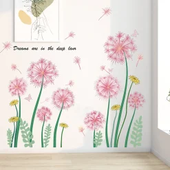 Deko 2 stickers muraux fleurs, stickers muraux fleurs salon, stickers muraux pissenlit* Sticker Et Adhésif Décoratif