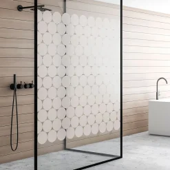 Ambiance Sticker 50 stickers occultants cercles pour vitre et porte de douche 50 x 100 cm -50 stickers cercles 10X10 cm* Sticker Et Adhésif Décoratif