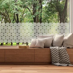 Ambiance Sticker 50 stickers occultants cercles pour vitre et porte de douche 50 x 100 cm -50 stickers cercles 10X10 cm* Sticker Et Adhésif Décoratif