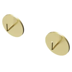 2 supports adhésifs tringle à rideau Nisis métal doré* Tringle À Rideau À Composer