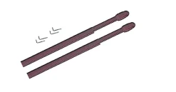 Ateliers 28 2 TRINGLES DE VITRAGES EXTENSIBLES - MARRON - 80X110 CM* Barre De Rideau Pour Vitrage