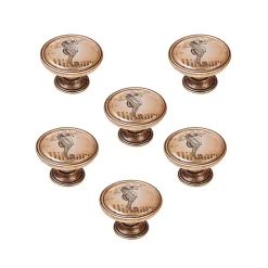 Nesu 6 Un. bouton poignées de meuble Vintage Retro métal bronze vieilli étoile mar - diamètre 37MM* Bouton De Meuble