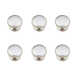 Nesu 6 Un. poignées de meuble chromé mat - diamètre 30MM