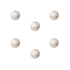 Nesu 6 Un. poignées de meuble SHABBY CHIC bois mangue décapage blanc la craie usé - diamètre 35MM* Bouton De Meuble