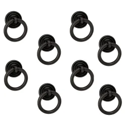 Nesu 8 Un. poignées de meuble anneau noir rouille tiroir classique - diamètre 32MM* Poignée De Meuble