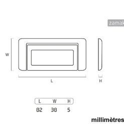 Nesu 6 Un. poignées de meuble chromé mat pour tiroir o armoire 34x82MM