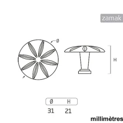 Nesu 8 Un. poignées de meuble en bronze vieilli pour tiroir - diamètre 31MMX21MM* Poignée De Meuble