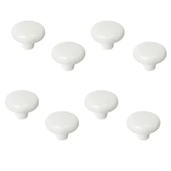 Discount Nesu 8 Un. poignées de meuble en porcelaine blanc - diamètre 31MM
