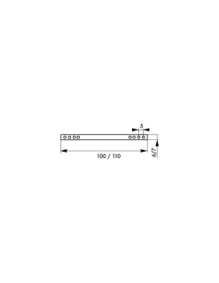 Discount Thirard Accessoire carré percé pour porte intérieure, carré 6x100mm -