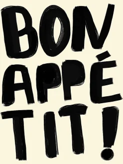 Dada Art Affiche " Bon appétit " noir et blanc l.30 x l.40 cm* Affiche