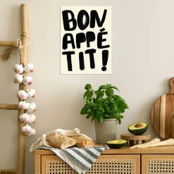 Dada Art Affiche " Bon appétit " noir et blanc l.30 x l.40 cm* Affiche