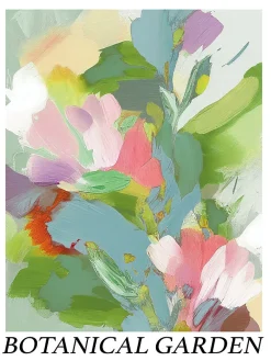 Dada Art Affiche " Botanical garden " pastels l.30 x H.40 cm* Affiche