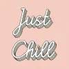 Sale Dada Art Affiche " Just chill " rose l.24 x l.30 cm