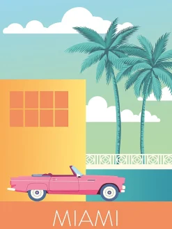 Dada Art Affiche " Miami " l.30 x H.40 cm* Affiche