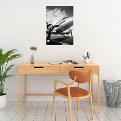 Dada Art Affiche avion noir et blanc L.50 x H.70cm* Affiche