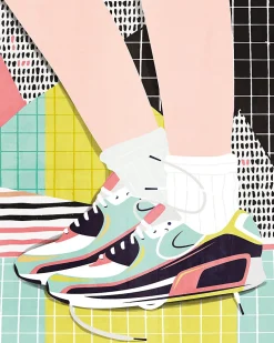 Sale Dada Art Affiche baskets multicouleurs l.24 x l.30 cm