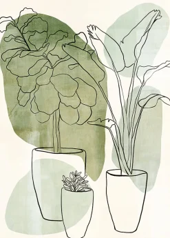Dada Art Affiche bouquet de fleurs vert L.40 x H.50cm* Affiche