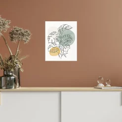 Dada Art Affiche branches abstraites vert pastel l.24 x l.30 cm* Affiche