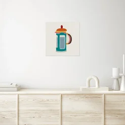 Dada Art Affiche cafetière multicouleurs l.30 x l.30 cm* Affiche