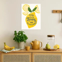 Dada Art Affiche citron jaune " Make limoncello " l.30 x H.40 cm* Affiche