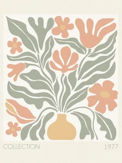 Dada Art Affiche collection 1977 fleurs pastel l.30 x l.40 cm* Affiche