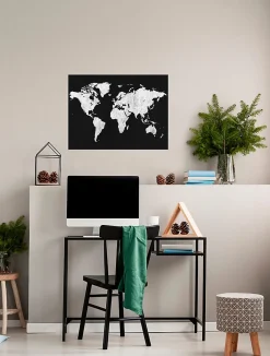 Dada Art Affiche décorative map noir l.60 x H.80 cm* Affiche