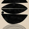 Dada Art Affiche demi cercles noirs l.40 x H.50 cm* Affiche