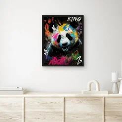 Dada Art Affiche dessin panda grafiti multicouleurs l.40 x l.50 cm* Affiche