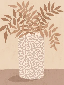 Best Dada Art Affiche feuilles terracotta l.30 x H.40 cm