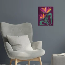 Dada Art Affiche fleurs violettes l.24 x l.30 cm* Affiche